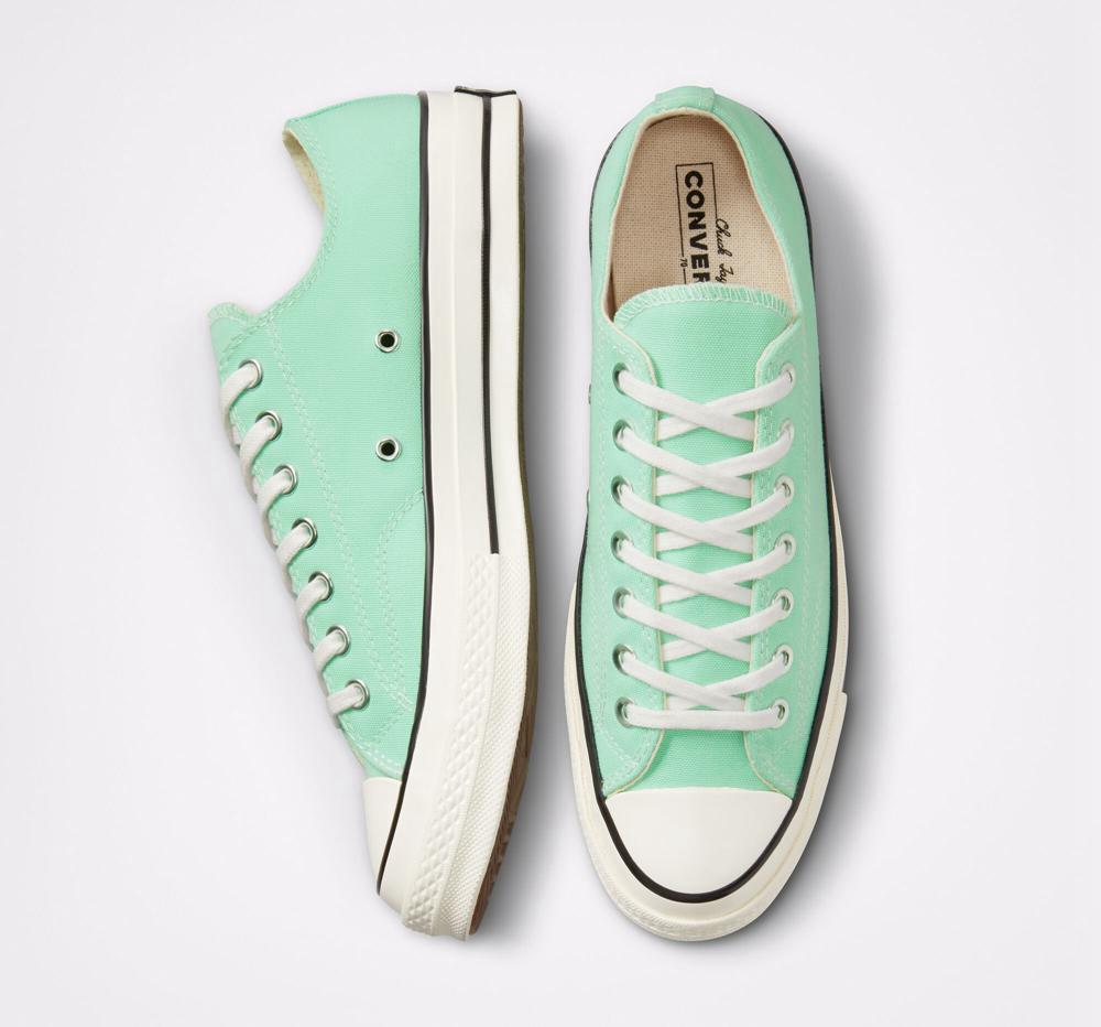 Prism Green / Egret / Black Women's Converse Chuck 70 Canvas Unisex Low Tops  India |  RZHY-64907