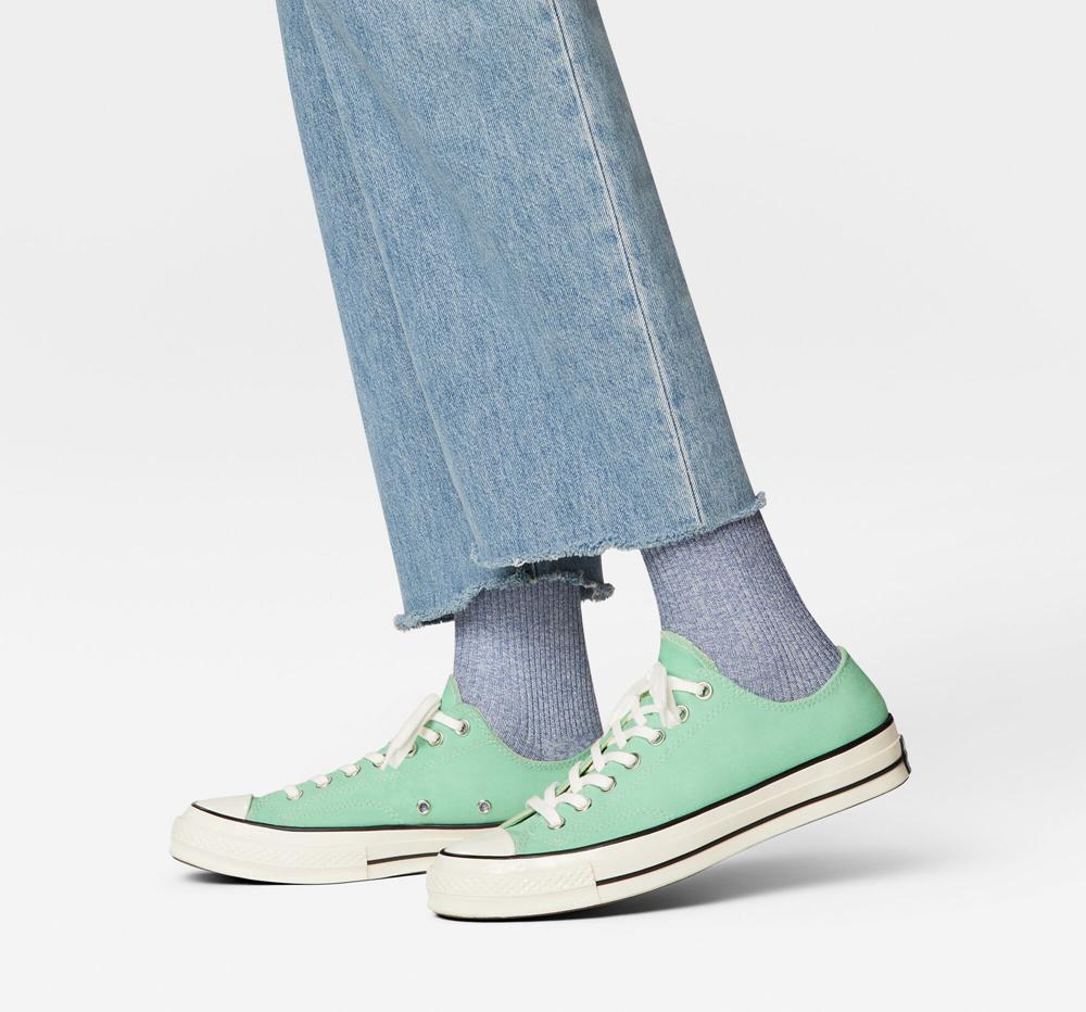 Prism Green / Egret / Black Women's Converse Chuck 70 Canvas Unisex Low Tops  India |  RZHY-64907