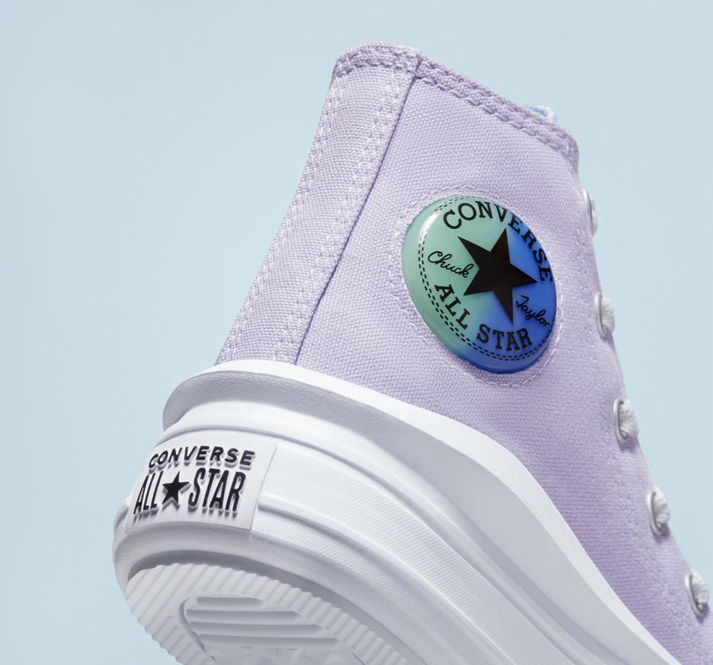 Purple Moonstone Violet / Royal Pulse Girls' Converse Chuck Taylor All Star Move Platform Gel Patch Little Kids High Tops  India |  BJHD-26430