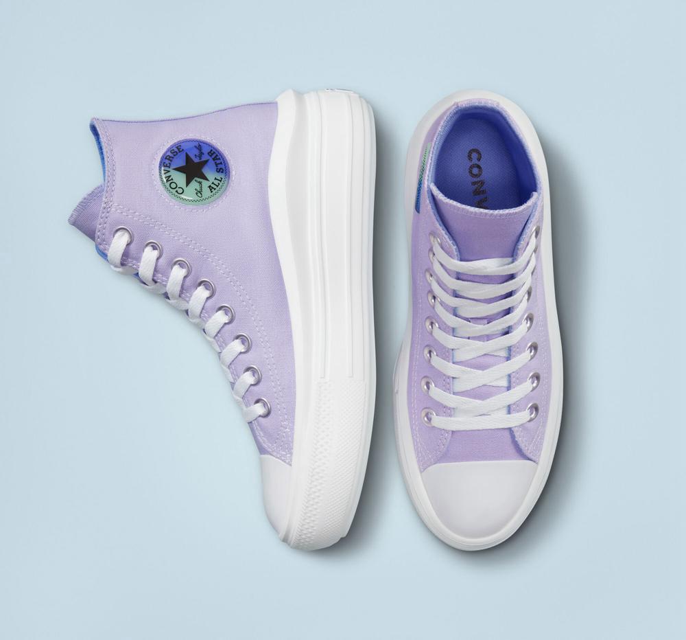 Purple Moonstone Violet / Royal Pulse Girls' Converse Chuck Taylor All Star Move Platform Gel Patch Big Kids High Tops  India |  TKDY-78156