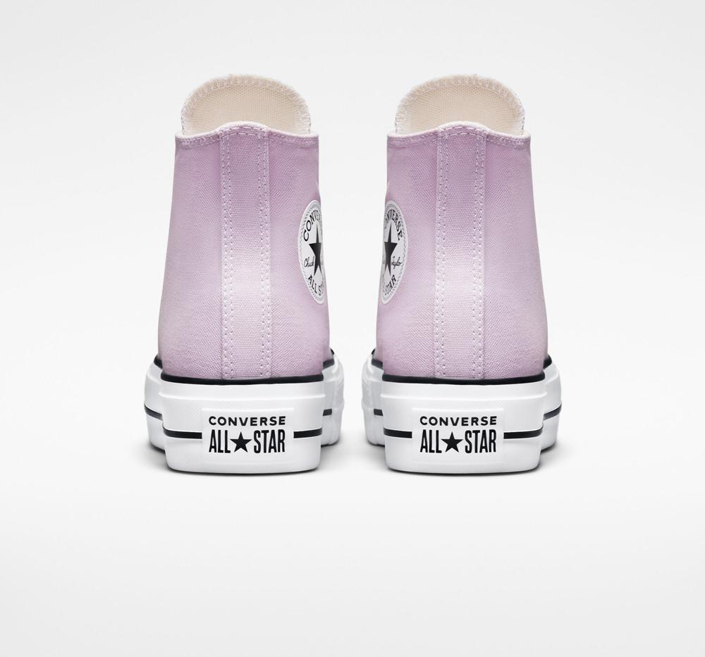 Purple Pale Amethyst / White / Black Women's Converse Chuck Taylor All Star Lift Platform Canvas High Tops  India |  ZXOD-62394