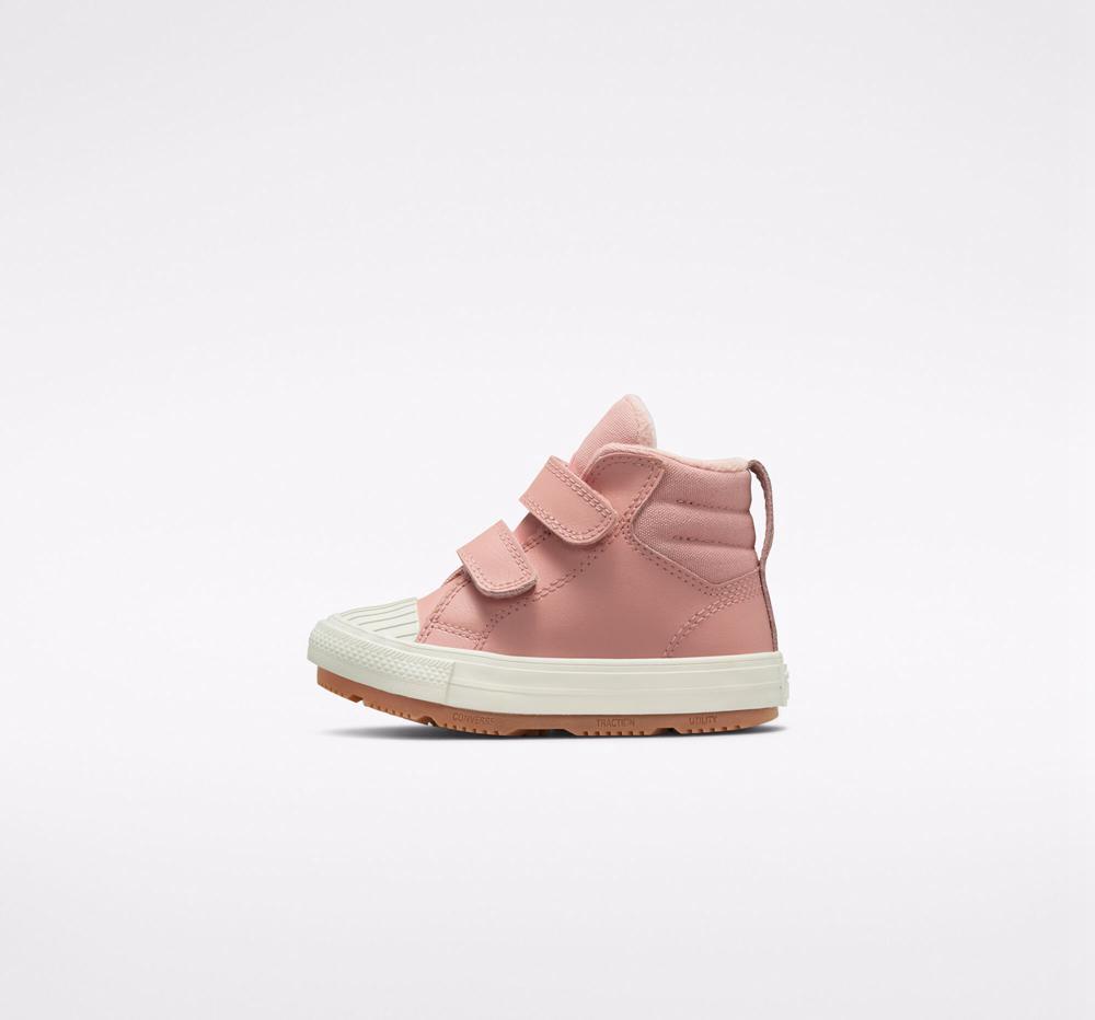 Rust Pink / Rust Pink / Pale Putty Boys' Converse Chuck Taylor All Star Berkshire Boot Easy On Leather Toddler High Tops  India |  AYXH-95871