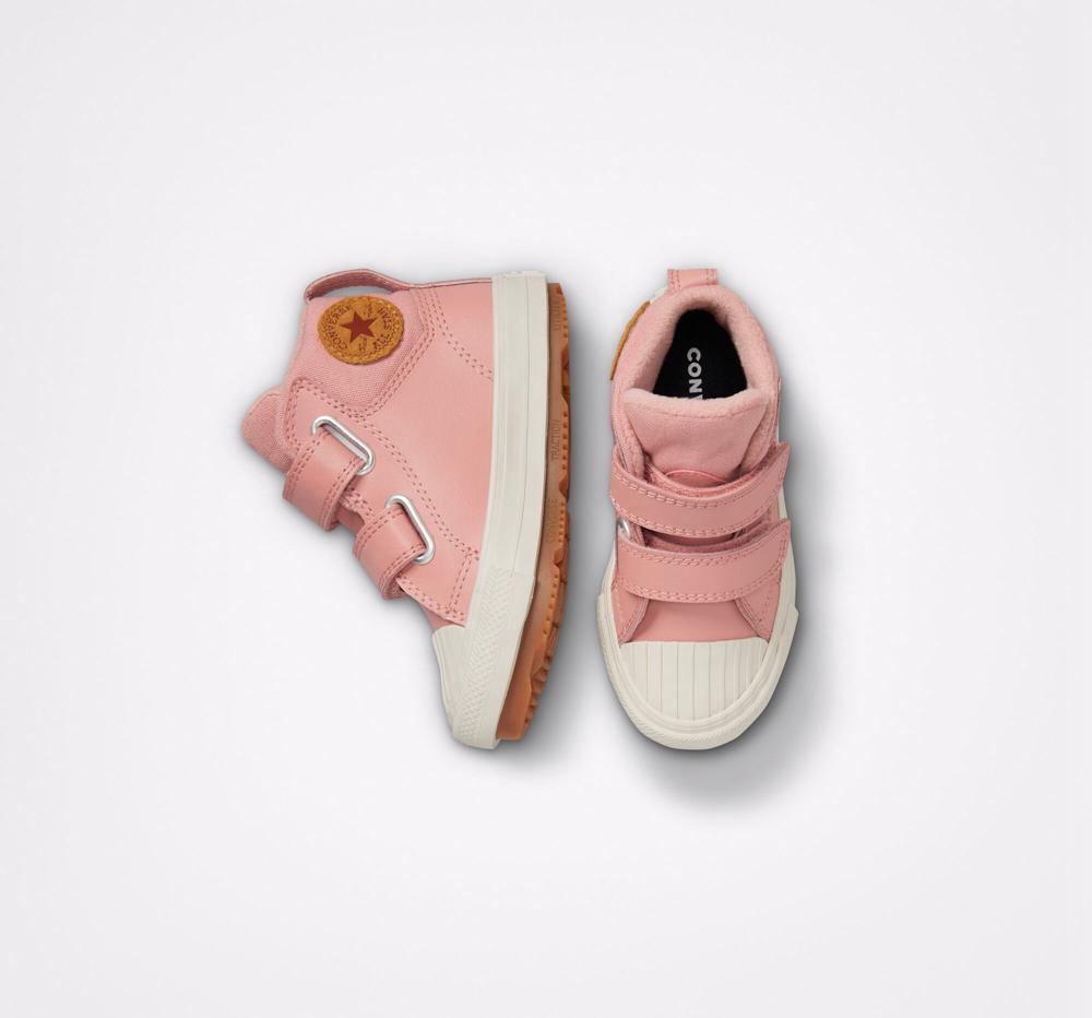 Rust Pink / Rust Pink / Pale Putty Boys' Converse Chuck Taylor All Star Berkshire Boot Easy On Leather Toddler High Tops  India |  AYXH-95871