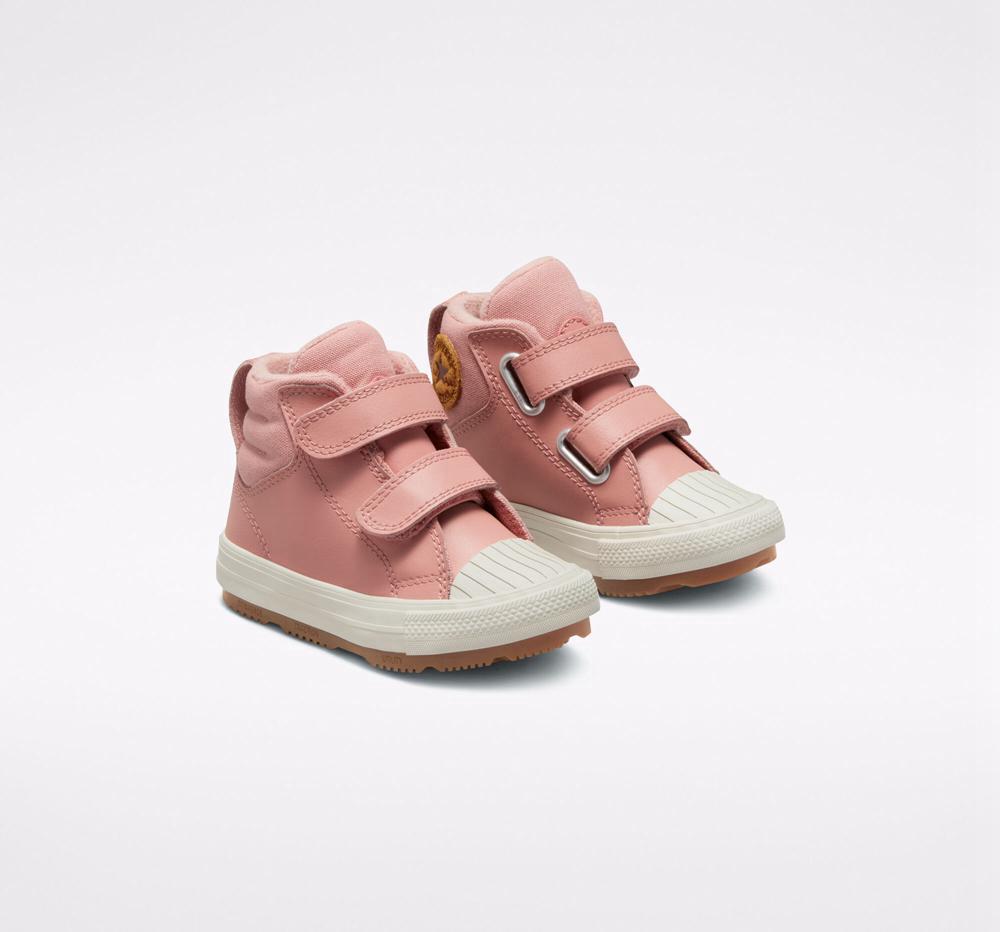 Rust Pink / Rust Pink / Pale Putty Boys' Converse Chuck Taylor All Star Berkshire Boot Easy On Leather Toddler High Tops  India |  AYXH-95871