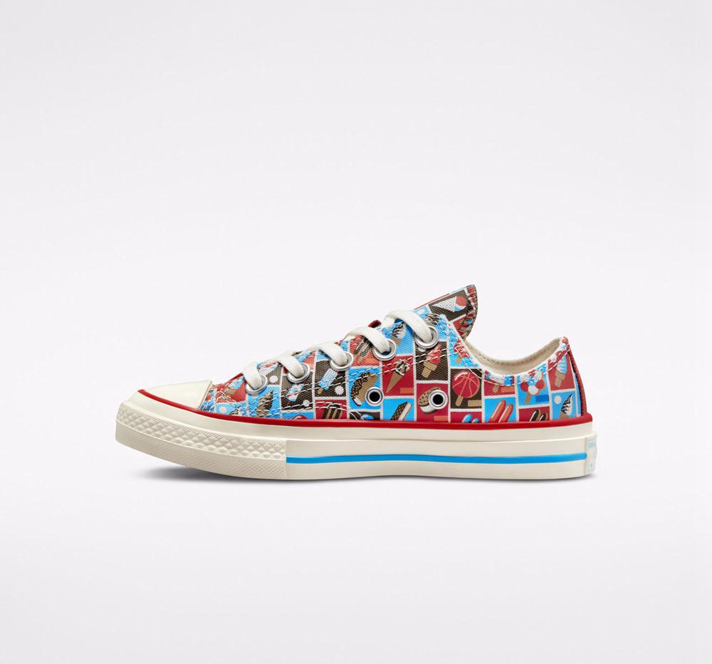 Soft Red / Baltic Blue / Egret Boys' Converse Chuck 70 Frozen Treats Little Kids Low Tops  India |  DYWC-53491