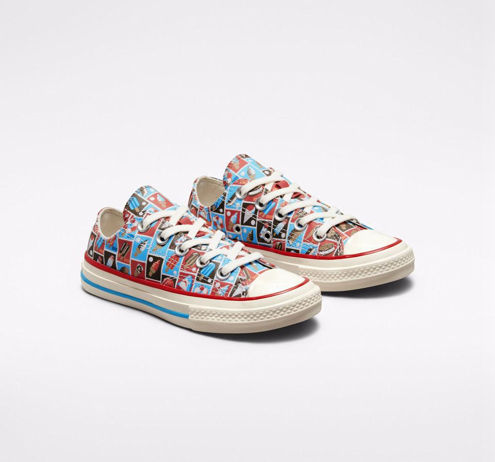 Soft Red / Baltic Blue / Egret Boys' Converse Chuck 70 Frozen Treats Little Kids Low Tops  India |  DYWC-53491