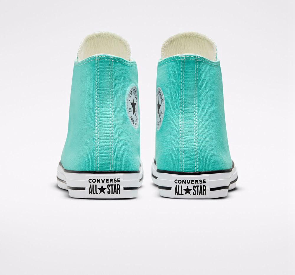 Turquoise Electric Aqua Men's Converse Chuck Taylor All Star Seasonal Color Unisex High Tops  India |  ELMK-10854