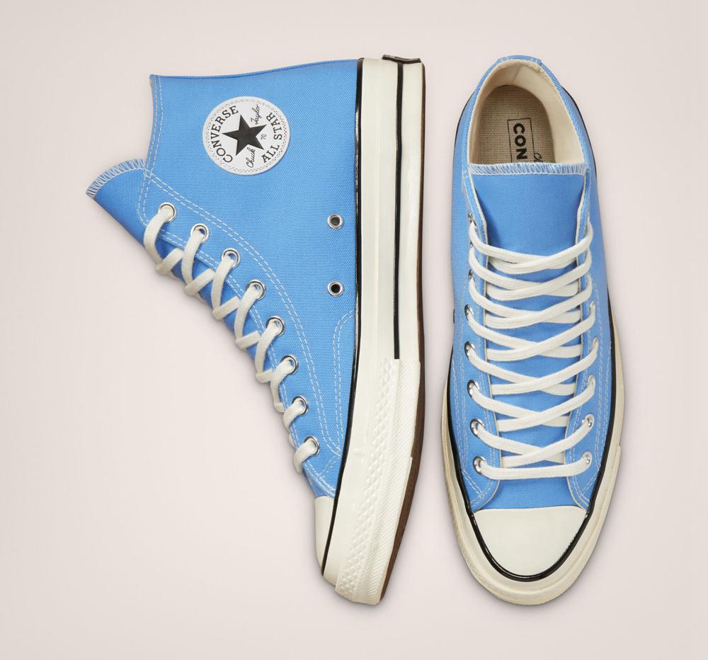 University Blue / Egret / Black Men's Converse Chuck 70 Vintage Canvas Unisex High Tops  India |  MPGB-74905