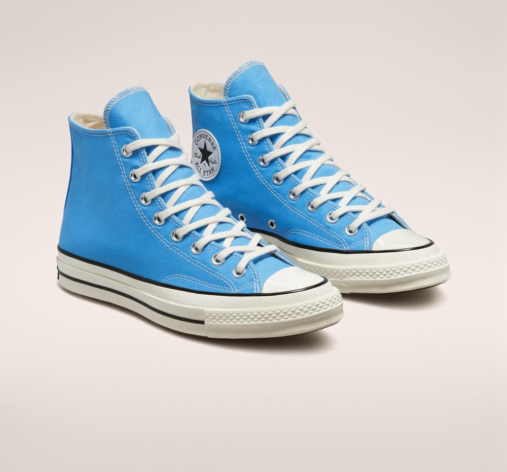 University Blue / Egret / Black Men's Converse Chuck 70 Vintage Canvas Unisex High Tops  India |  MPGB-74905