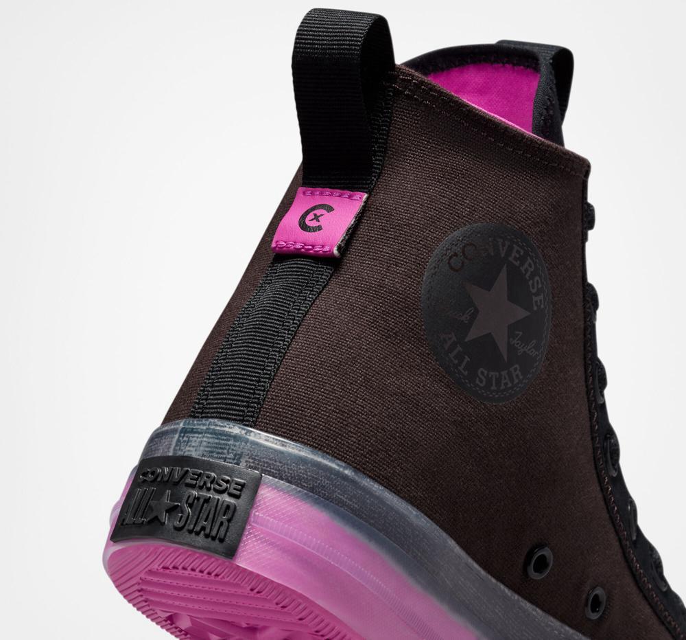 Velvet Brown / Black Women's Converse Chuck Taylor All Star Cx Explore Edge Glow Unisex High Tops  India |  HYJQ-45209