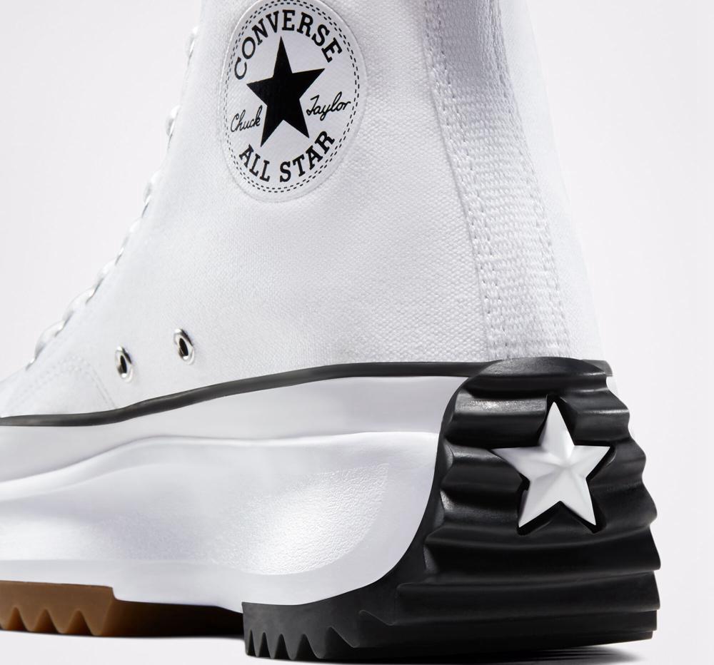 White / Black / Gum Men's Converse Run Star Hike Unisex High Top Platform Shoes  India |  HMWU-13420