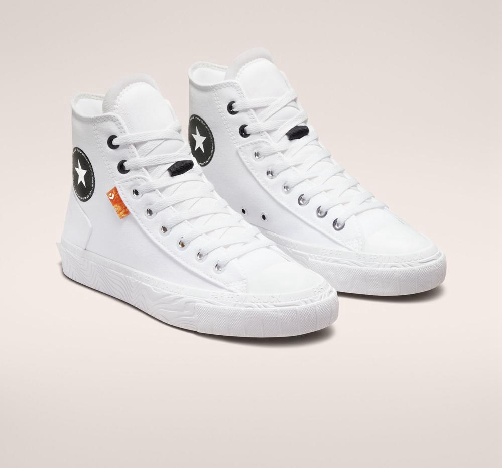 White / Black / White Women's Converse Chuck Taylor Alt Star Canvas Unisex High Tops  India |  WEBK-84902