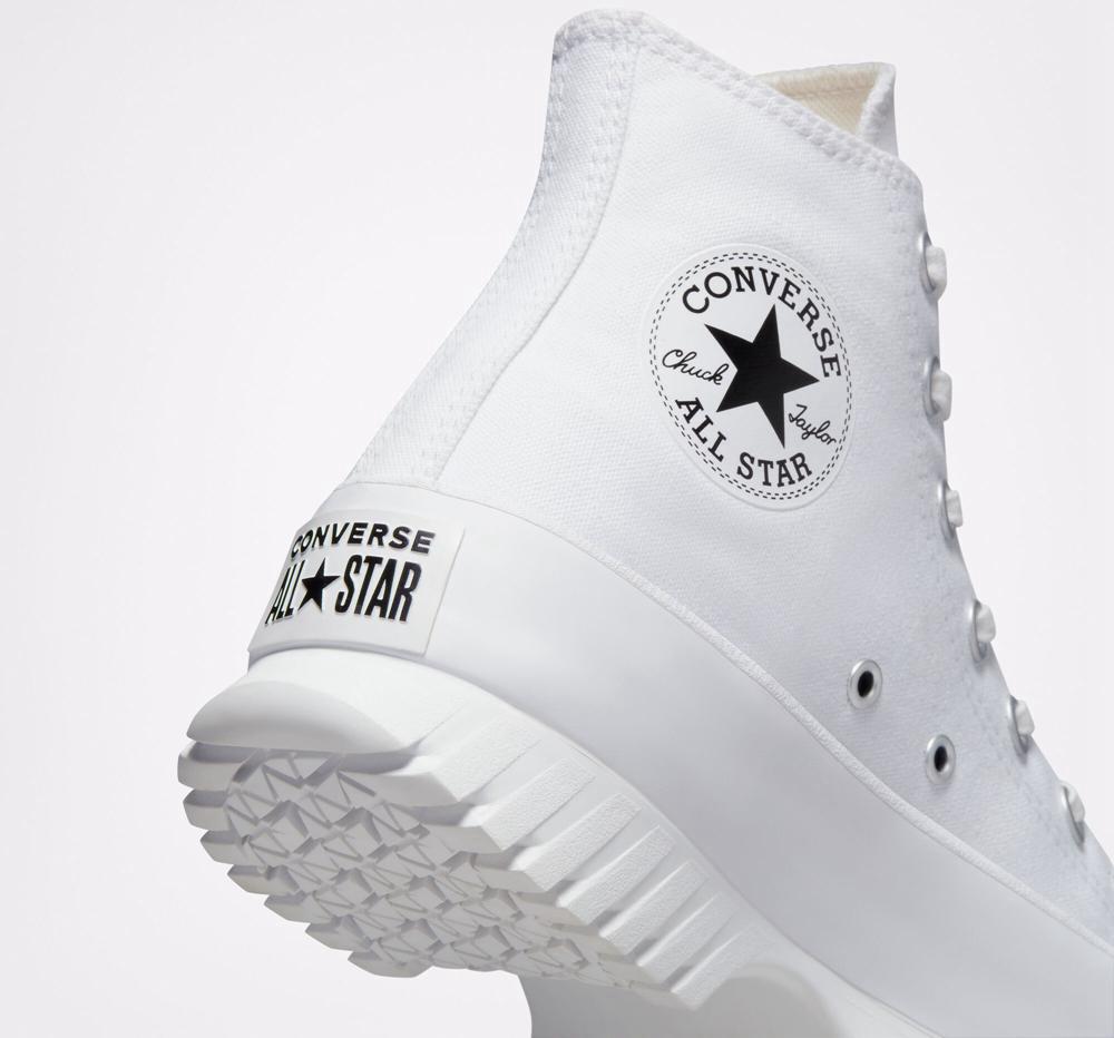 White / Egret / Black Men's Converse Chuck Taylor All Star Lugged 2.0 Unisex High Top Platform Shoes  India |  HIEZ-48691