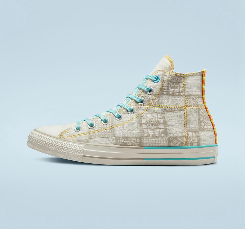 White Egret / Papyrus / Sun Ray Men's Converse Chuck Taylor All Star Mi Gente%2C Mi Alegria Unisex High Tops  India |  DRMJ-50213