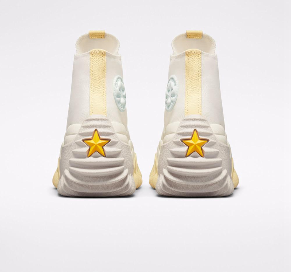 White Egret / Soft Sunshine / Amarillo Men's Converse Run Star Motion Cx Unisex High Top Platform Shoes  India |  IXRU-94201