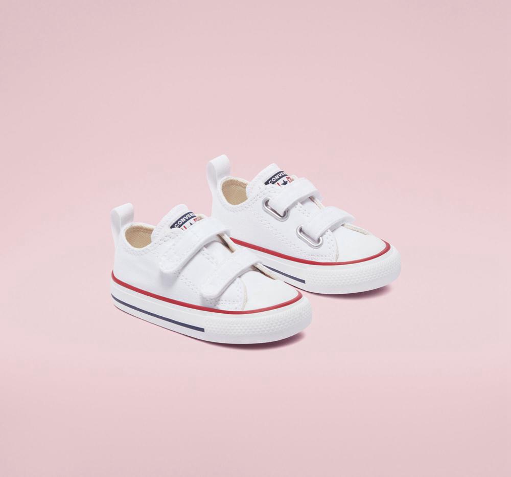 White / Garnet / Navy Boys' Converse Chuck Taylor All Star Easy On Toddler Low Tops  India |  NBPJ-94087