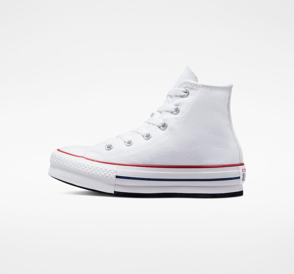 White / Garnet / Navy Girls' Converse Chuck Taylor All Star Lift Platform Little Kids High Tops  India |  RAJC-81302