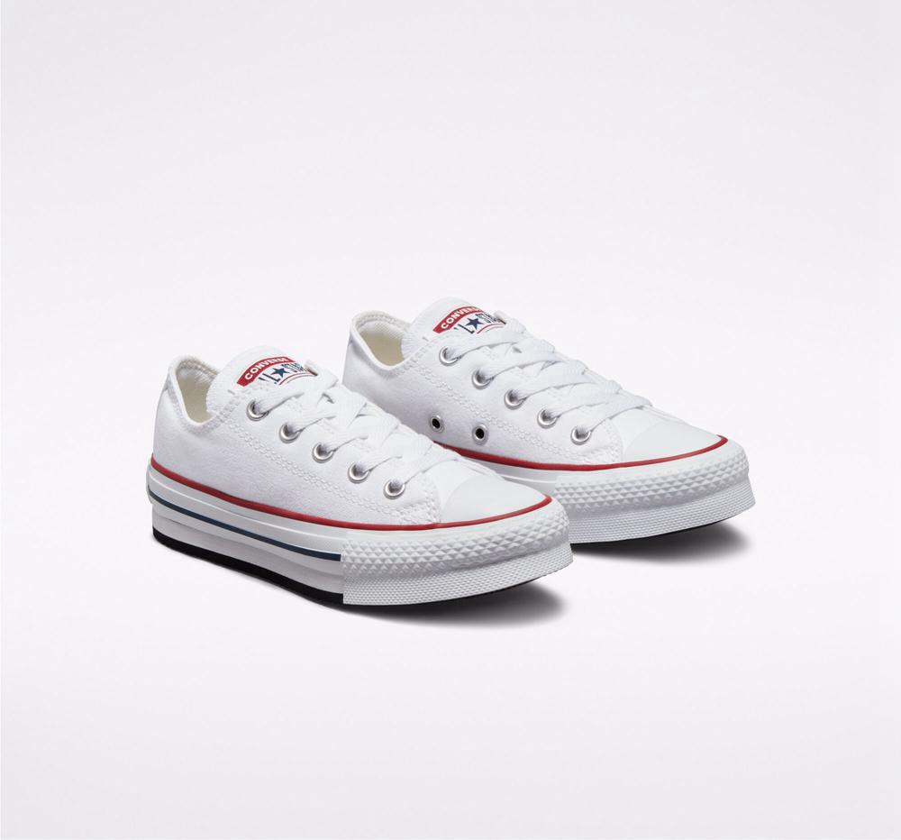 White / Garnet / Navy Girls' Converse Chuck Taylor All Star Lift Platform Little Kids Low Tops  India |  TUFE-51038