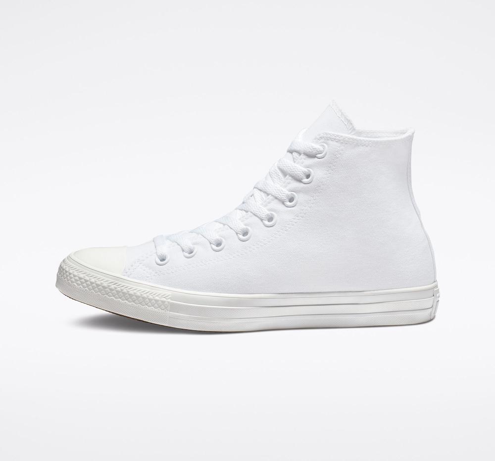 White Monochrome Men's Converse Chuck Taylor All Star Classic Unisex High Tops  India |  HGAB-62704