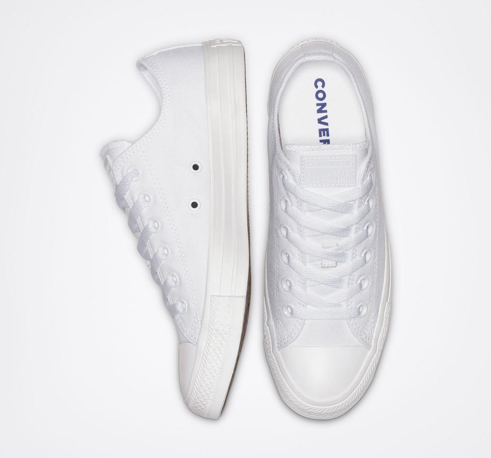 White Monochrome Men's Converse Chuck Taylor All Star Classic Unisex Low Tops  India |  HNYC-06853