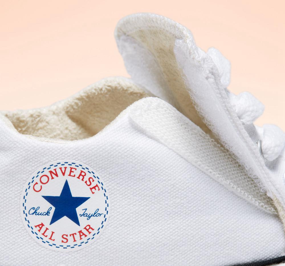 White / Natural Ivory / White Boys' Converse Chuck Taylor All Star Cribster Easy On Baby Mid Boots  India |  GMLB-98643