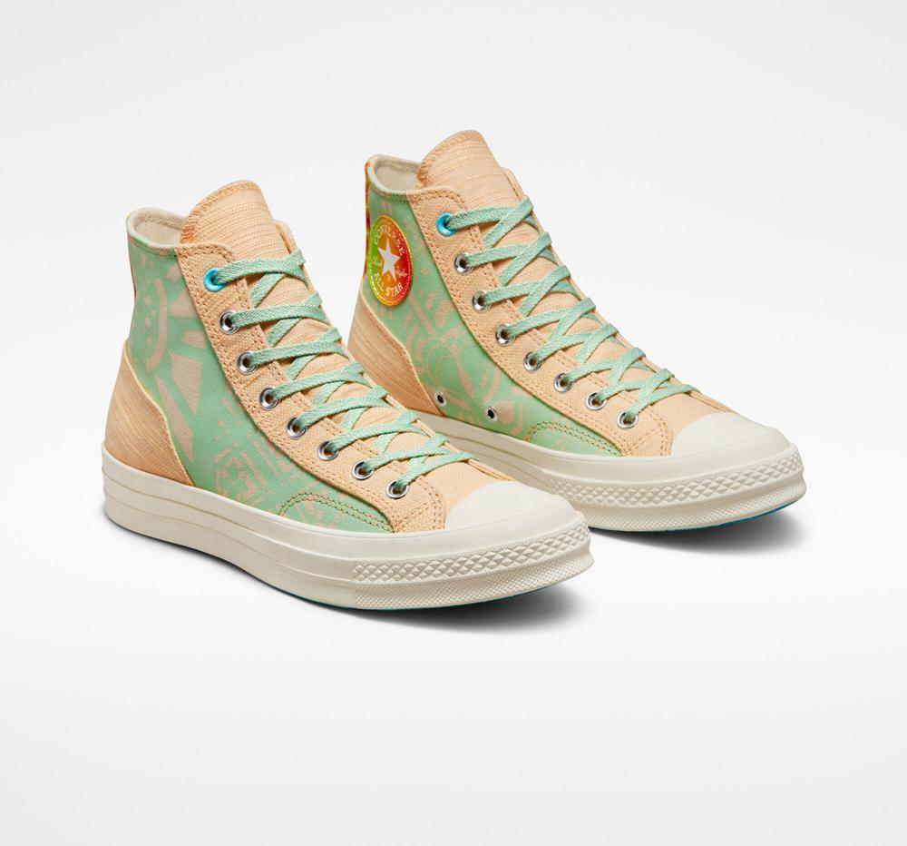 White Onyx / Natural Ivory Women's Converse Chuck 70 Mi Gente%2C Mi Alegria Unisex High Tops  India |  BIWE-69825