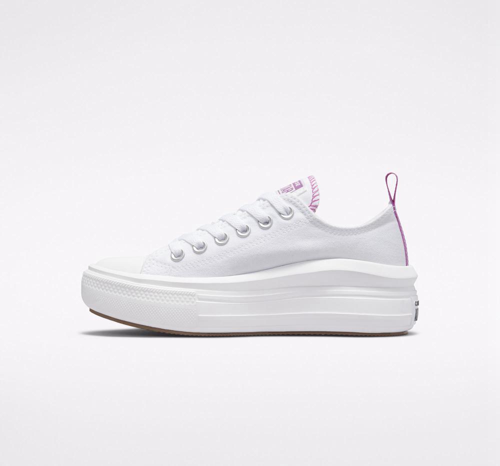 White / Pixel Purple / White Girls' Converse Chuck Taylor All Star Move Platform Big Kids Low Tops  India |  OAIM-32168