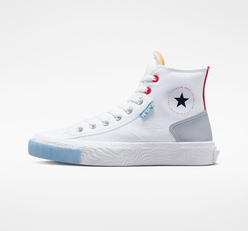 White / Red / Lt Armory Blue Men's Converse Chuck Taylor Alt Star Reflective Shine Unisex High Tops  India |  PMAY-39127