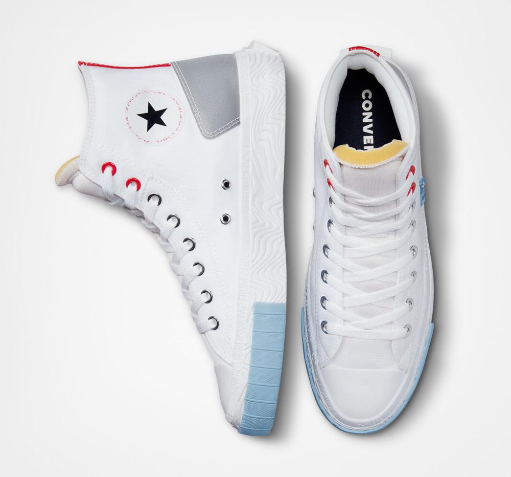 White / Red / Lt Armory Blue Men's Converse Chuck Taylor Alt Star Reflective Shine Unisex High Tops  India |  PMAY-39127