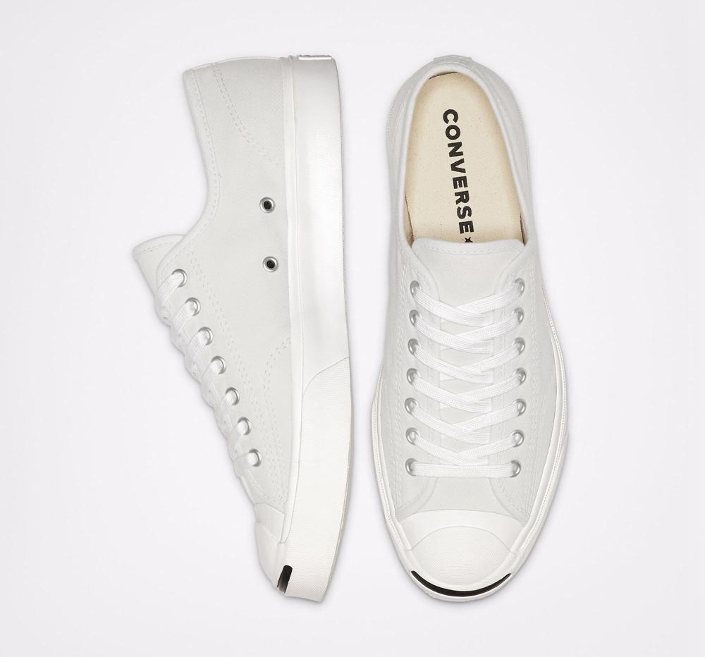 White / White / Black Men's Converse Jack Purcell Canvas Unisex Low Tops  India |  AINH-39648