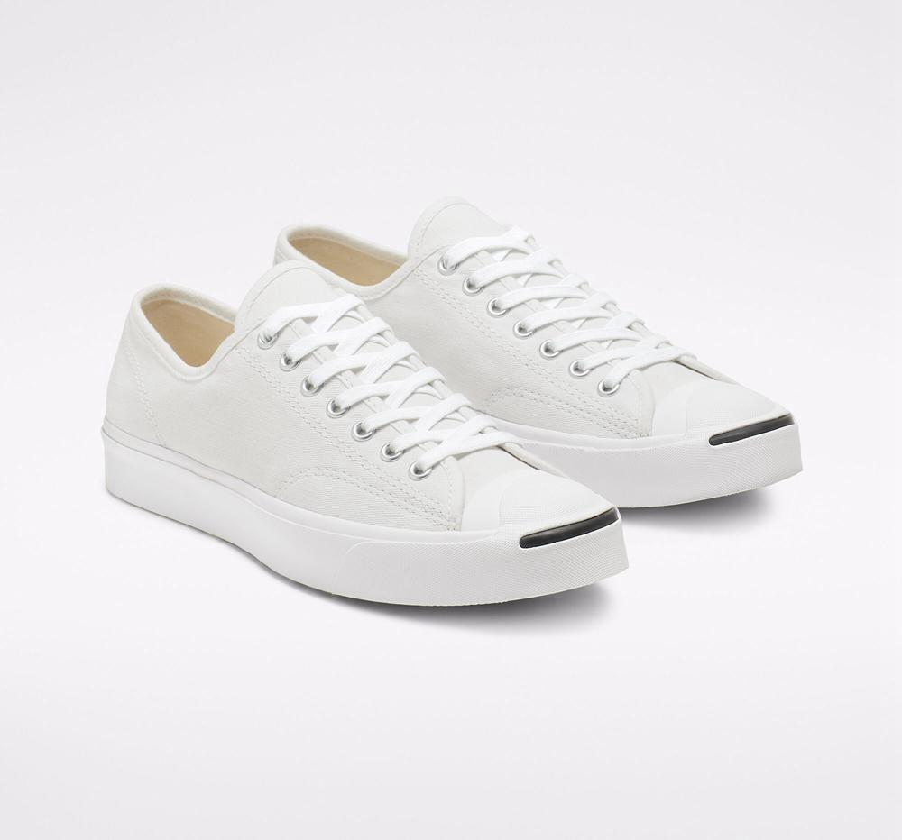 White / White / Black Men's Converse Jack Purcell Canvas Unisex Low Tops  India |  AINH-39648