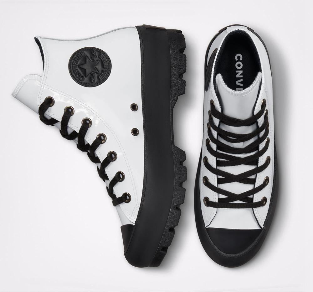 White / White / Black Women's Converse Surface Fusion Lugged Chuck Taylor All Star High Tops  India |  CJOH-07962