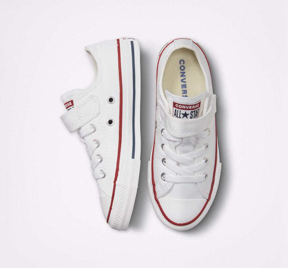 White / White / Natural Girls' Converse Chuck Taylor All Star Easy On Little Kids Low Tops  India |  FZLI-04219