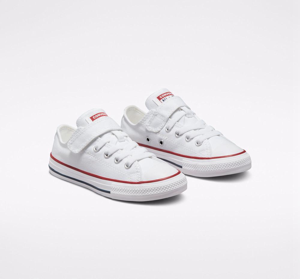 White / White / Natural Girls' Converse Chuck Taylor All Star Easy On Little Kids Low Tops  India |  FZLI-04219