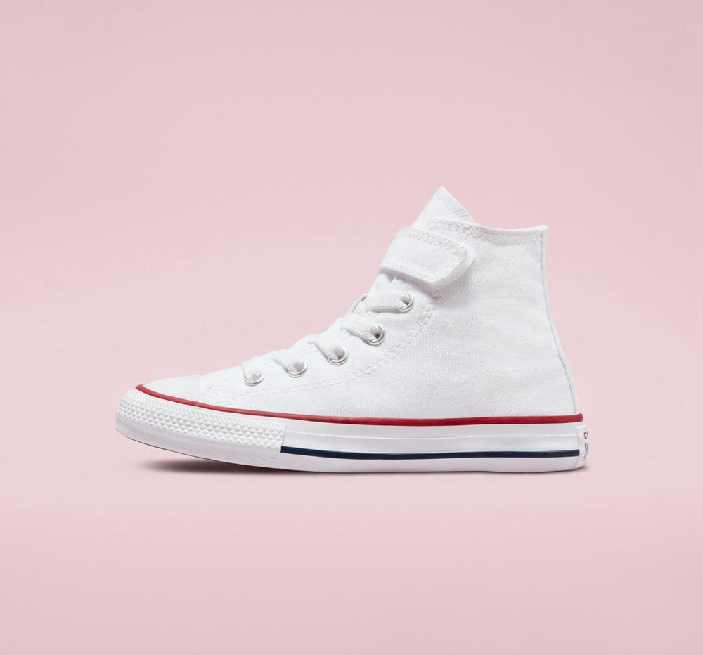 White / White / Natural Girls' Converse Chuck Taylor All Star Easy On Little Kids High Tops  India |  GYLS-01374