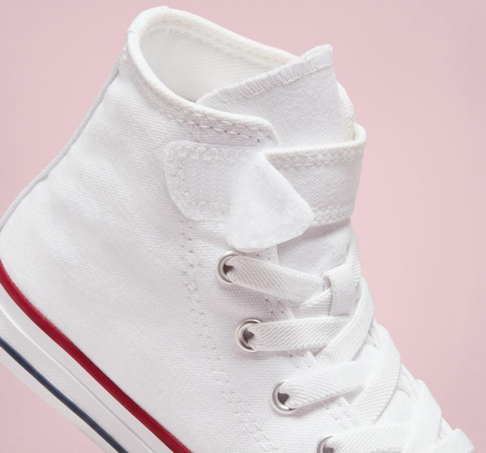 White / White / Natural Girls' Converse Chuck Taylor All Star Easy On Little Kids High Tops  India |  GYLS-01374