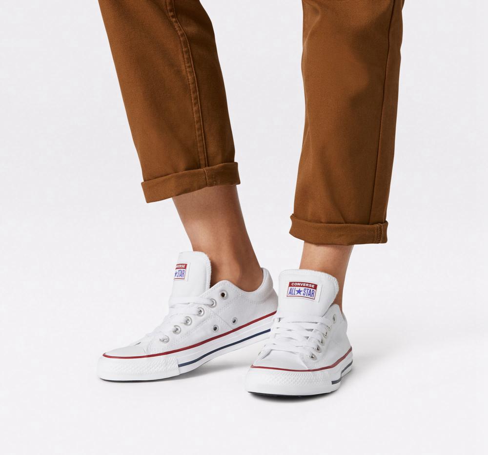 White / White / White Women's Converse Chuck Taylor All Star Madison Low Tops  India |  FVBO-83406