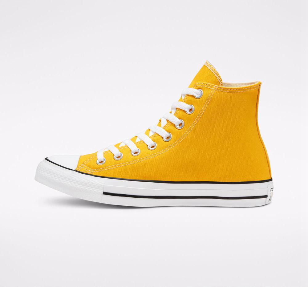 Yellow Lemon Chrome Men's Converse Chuck Taylor All Star Classic Unisex High Tops  India |  IHJK-52198