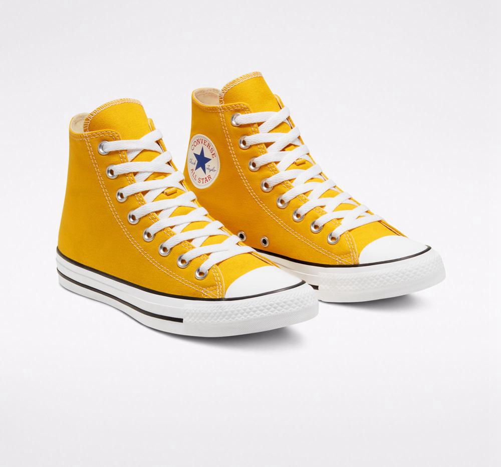 Yellow Lemon Chrome Men's Converse Chuck Taylor All Star Classic Unisex High Tops  India |  IHJK-52198