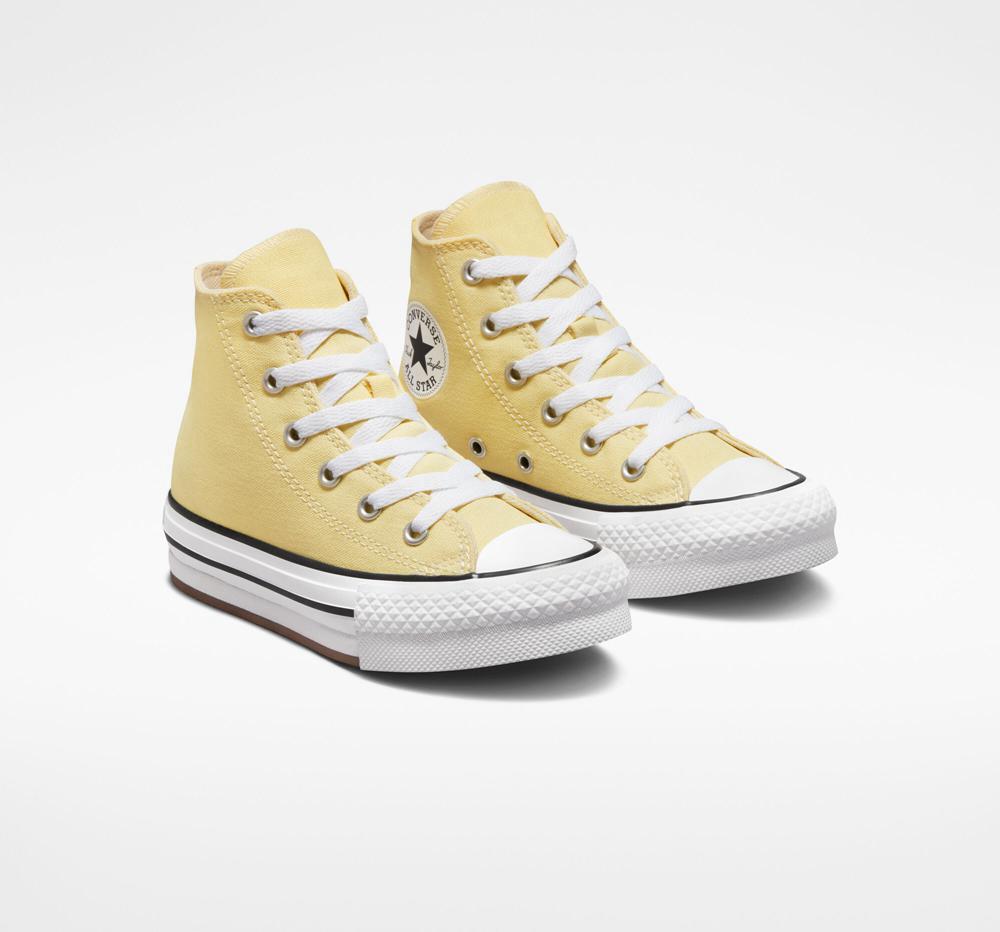 Yellow Soft Sunshine / Black / Egret Girls' Converse Chuck Taylor All Star Lift Platform Little Kids High Tops  India |  TXOB-67594